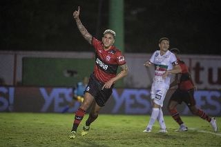 Pedro marcou duas vezes para o Mengão. Foto: Alexandre Vidal/Flamengo