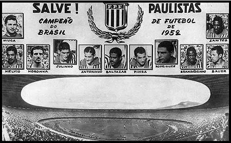 Homenagem à Seleção Paulista de 1952. <i>Crédito: Folha Imagem<i/>