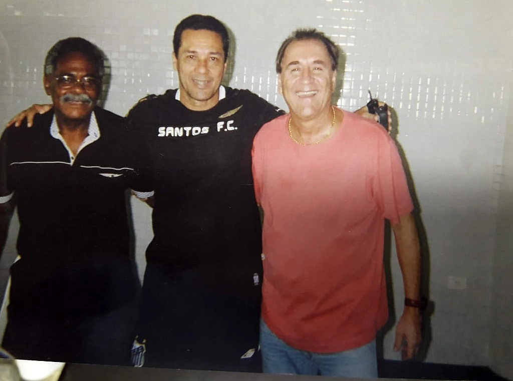 Encontro entre Coutinho, Vanderlei Luxemburgo e Oberdan. Foto: arquivo pessoal de Oberdan