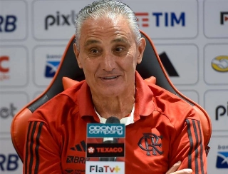 Tite, técnico do Flamengo. Foto: Marcelo Cortes/CRF