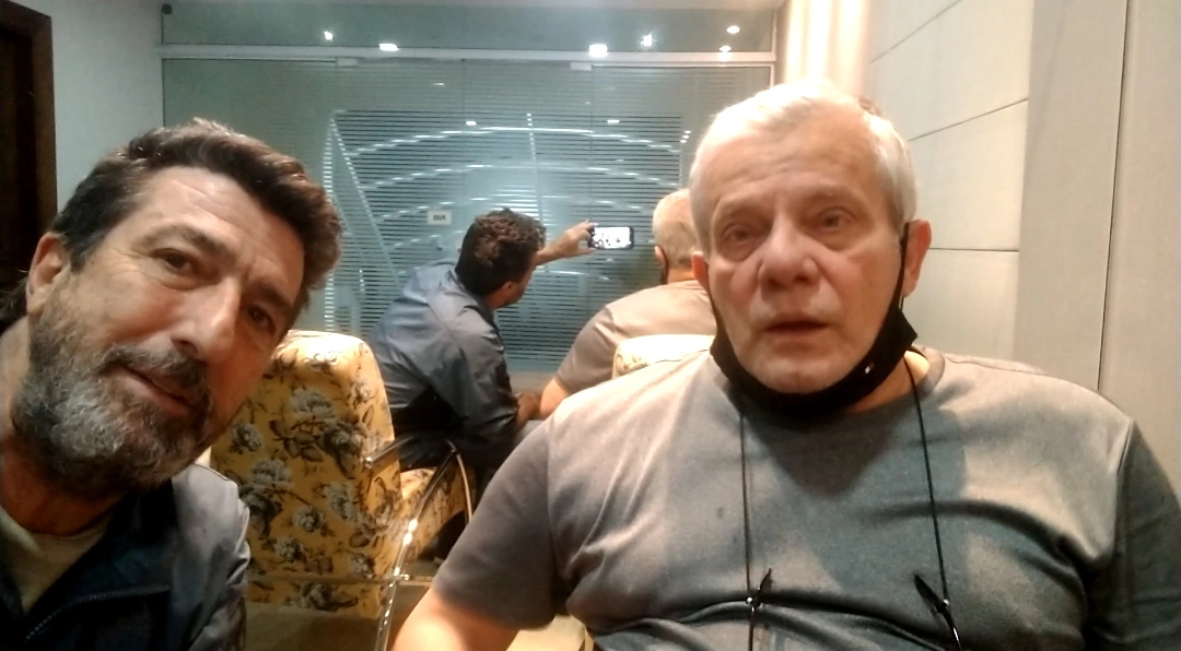 Em maio de 2022, Carlos Alberto Spina (ex-Matsubara) e Manfrini, na zona leste de São Paulo. Foto: arquivo pessoal de Carlos Alberto Spina