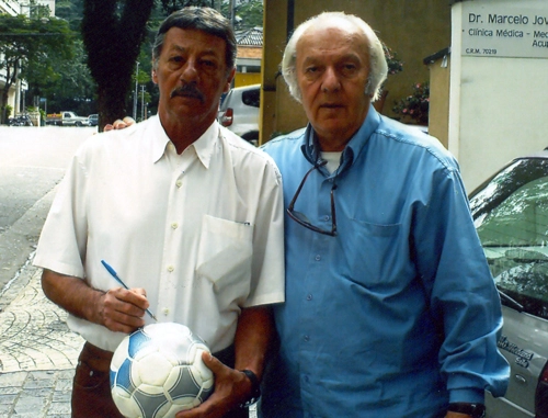 Luís Carlos e Jaimão (ex-dirigente e atleta da Hebraica), no dia 9 de maio de 2008