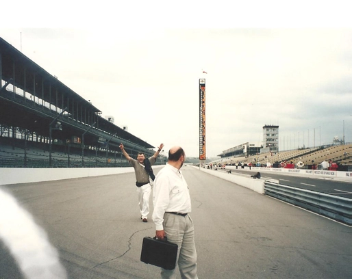 Nilson Cesar e Milton Neves em Indianápolis, em 1994