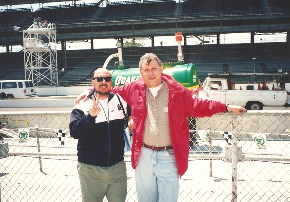Nilson Cesar e Milton Neves em Indianápolis, em 1994