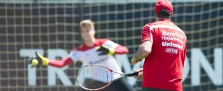 A atividade, que dá ganho na agilidade e reflexo dos atletas, abriu o segundo dia de preparação do Colorado para o confronto com o Corinthians