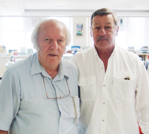 Os amigos Jaimão e Luíz Carlos Galter estiveram na sede do Portal Terceiro Tempo em setembro de 2010.