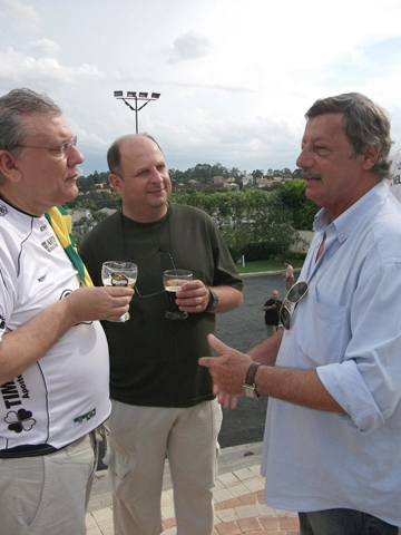 Milton Neves, Nivaldo de Cilo e Luíz Carlos Galter. Foto enviada por Aristeu Kodama