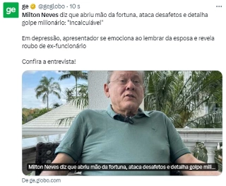 Jornalista recebeu a equipe global em sua casa, em Santana de Parnaíba-SP