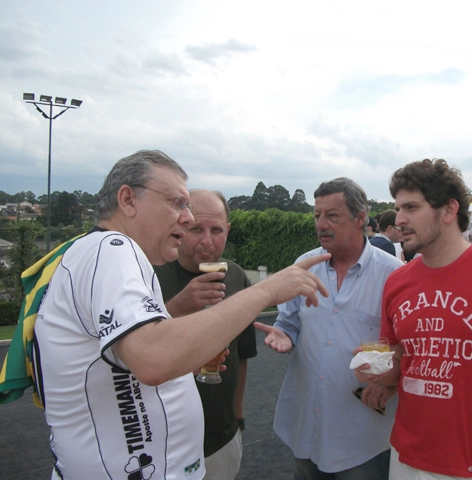 Milton Neves, Nivaldo de Cilo e Luíz Carlos Galter. Foto enviada por Aristeu Kodama