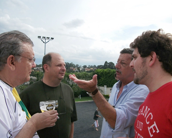 Milton Neves, Nivaldo de Cilo e Luíz Carlos Galter. Foto enviada por Aristeu Kodama