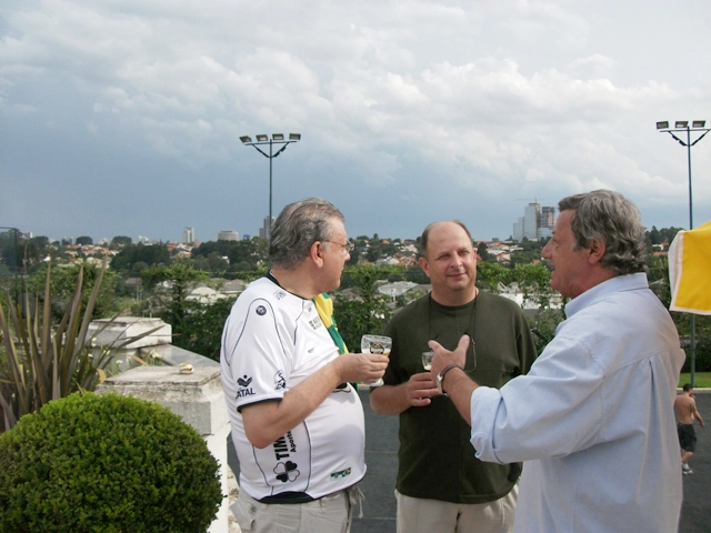 Milton Neves, Nivaldo de Cilo e Luíz Carlos Galter. Foto enviada por Aristeu Kodama