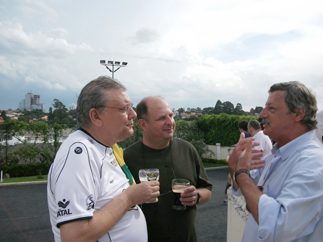 Milton Neves, Nivaldo de Cilo e Luíz Carlos Galter. Foto enviada por Aristeu Kodama