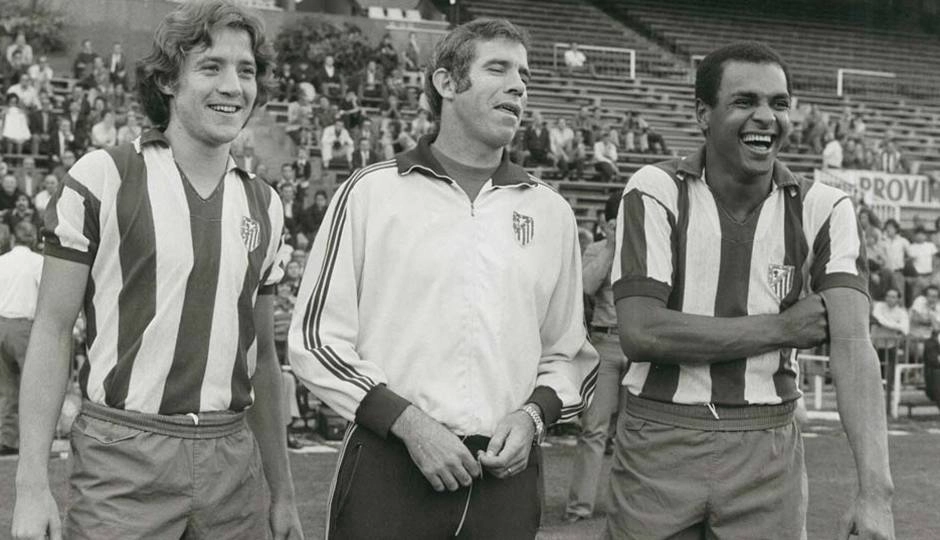 Leivinha, Aragonés e Luís Pereira brilharam com a camisa do Atlético de Madrid. Foto: Divulgação/Site Atlético de Madrid