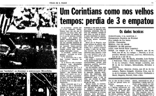 O Corinthians vinha de boas apresentações após a efetivação do ídolo Baltazar como técnico