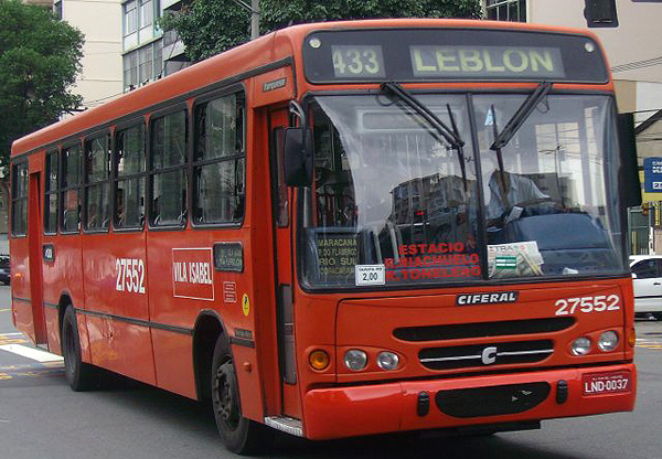 Ônibus carioca, do Leblon ao Maracanã. Foto: onibusbrasil.com