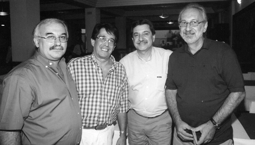 Da esquerda para a direita: Luiz Carlos Quartarollo, Waldo Braga, S&eacute;rgio Barbalho e Edison Scatamachia. 