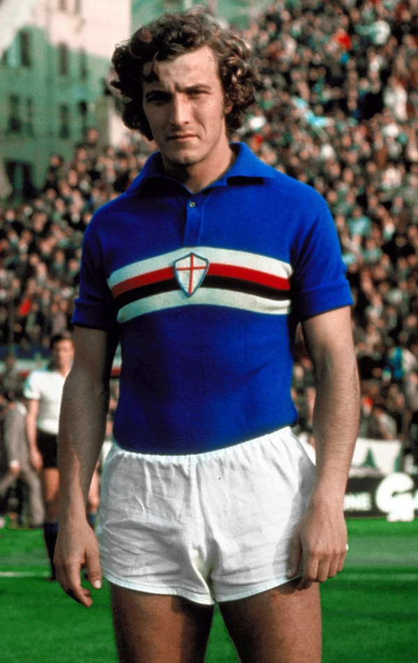 Pela Sampdoria, na década de 1970. Foto: Divulgação