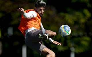 Yuri Alberto durante atividade do elenco Alvinegro. Foto: Divulgação/Corinthians