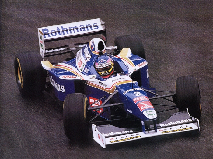 A Williams FW19, outro ótimo carro projetado por Adrian Newey, guiada pelo canadense Jacques Villeneuve que venceu o campeonato de 1997. Foto: Divulgação