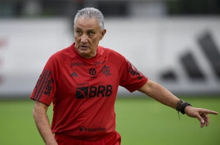 Tite, o treinador rubro-negro. Foto: Marcelo Cortes/CRF