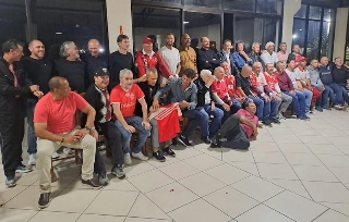 Emoção no encontro no município catarinense. Foto: Divulgação/Inter de Lages