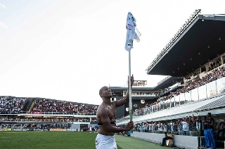 Camisa 7 do Peixe assinou novo contrato de dois anos com o clube. Foto: Ivan Storti/Santos FC