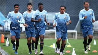 Jogadores do Peixe durante treino no CT Rei Pelé. Foto: Divulgação/Santos