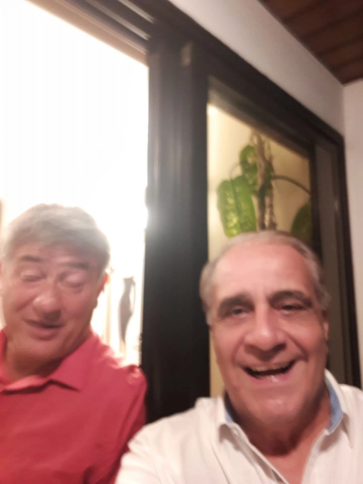 Amigos de longa data, Cléber Machado e Oliveira Andrade, em 2020. Foto: arquivo pessoal de Oliveira Andrade