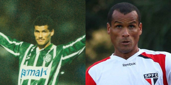 Rivaldo foi bicampeão brasileiro pelo Palmeiras em 1993 e 1994. Pelo São Paulo jogou já no fim da carreira. Foto: UOL