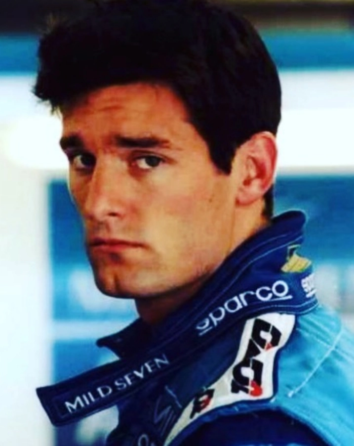 Em 2001, ano em que foi piloto de testes da Benetton. Foto: Instagram de Mark Webber