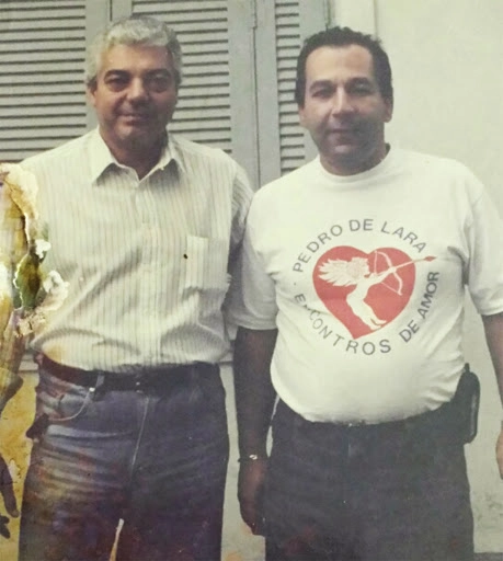 José Luiz Menegatti está à direita da foto. Foto enviada por José Jantália