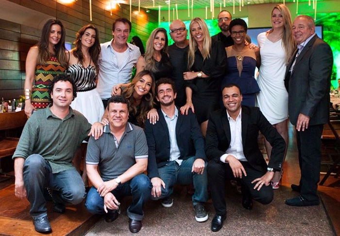Paloma Tocci, Ticiana Villas Boas, Em&iacute;lio Surita, Patricia Maldonado, Marcelo Tas, Adriane Galisteu, Caz&eacute;, Rita Batista, Renata Fan, Luciano do Valle, Marco Luque, Teo Jos&eacute;, Sabrina Sato, Felipe Andreoli e Denilson estiveram presentes em evento da Band sobre a Copa do Mundo de 2014, em 26 de mar&ccedil;o de 2013. Foto Band.com.br