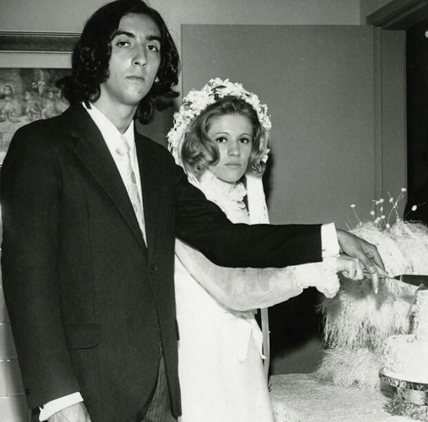 Galvão em seu primeiro casamento, com Lúcia Ferro Costa, em 1972. Foto: Reprodução/Instagram