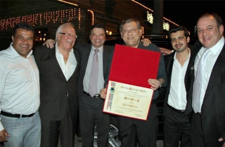 No final de 2011, homenagem do município paulista ao jornalista e publicitário. Foto: Antonio Aguillar Filho/Divulgação 