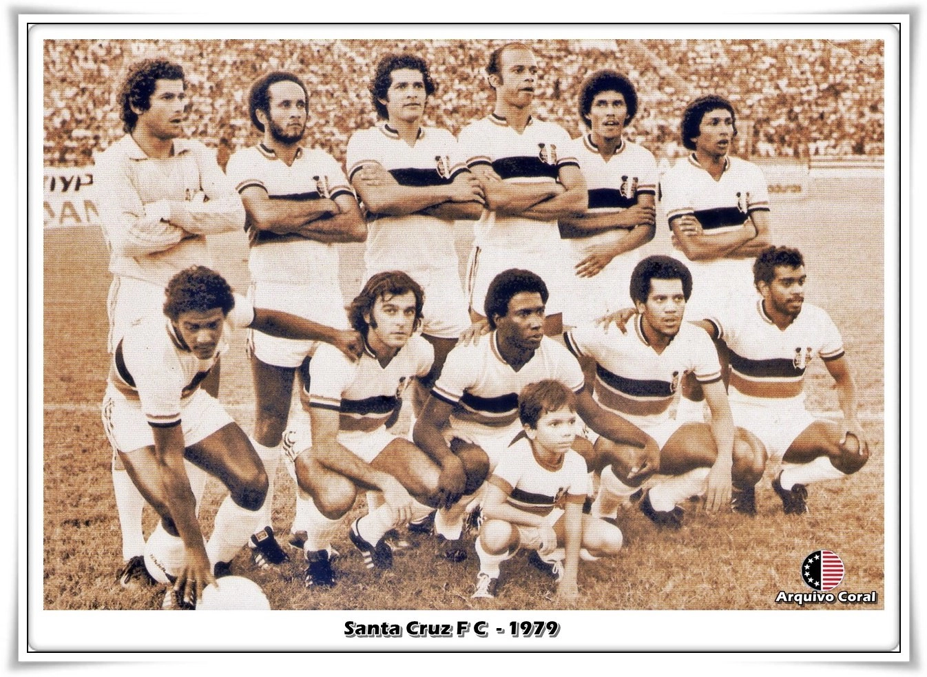 O Santa Cruz em 1979. Em pé, da esquerda para a direita: Joel Mendes, Carlos Alberto Barbosa, Paranhos,Pedrinho, Alfredo Santos e Givanildo. Agachados: Jadir, Betinho, Neinha,Carlos Roberto e Joãozinho