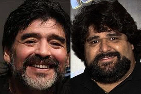 Diego Armando Maradona e Fabiano, da dupla César Menotti e Fabiano