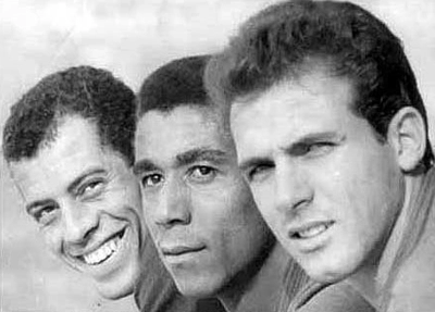 Da esquerda para a direita: Carlos Alberto Torres, Flávio Minuano e Babá. Os três na Seleção Brasileira de 1968.