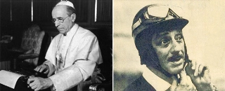 Pio XII era fã de automobilismo e recebia Chico Landi na sede da Igreja Católica. Fotos: Divulgação