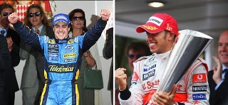 Espanhol e inglês criticaram a prova ganha por Ricciardo no Principado. Fotos: Divulgação