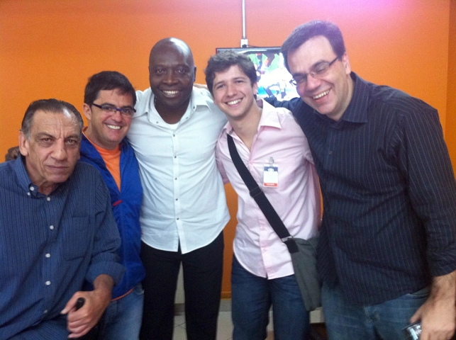 Da esquerda para a direita: Dr. Osmar, Fernando Fernandes, Rincon, Rafael Aguiar e Mauro Beting. Foto: Rede Social
